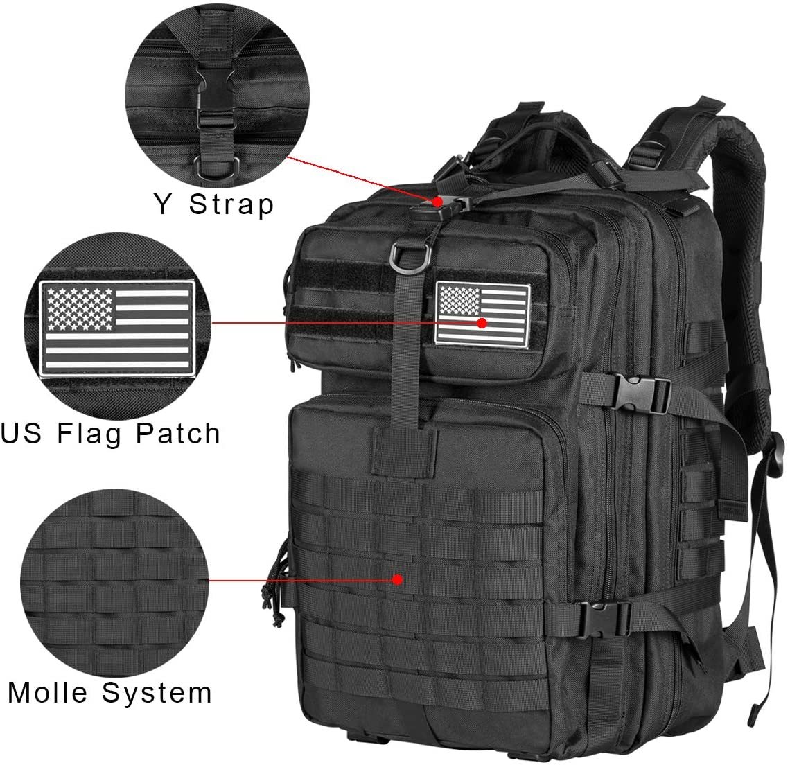 AA 60L Army Military Tactical  - đánh giá và giá Rucksack Military Style