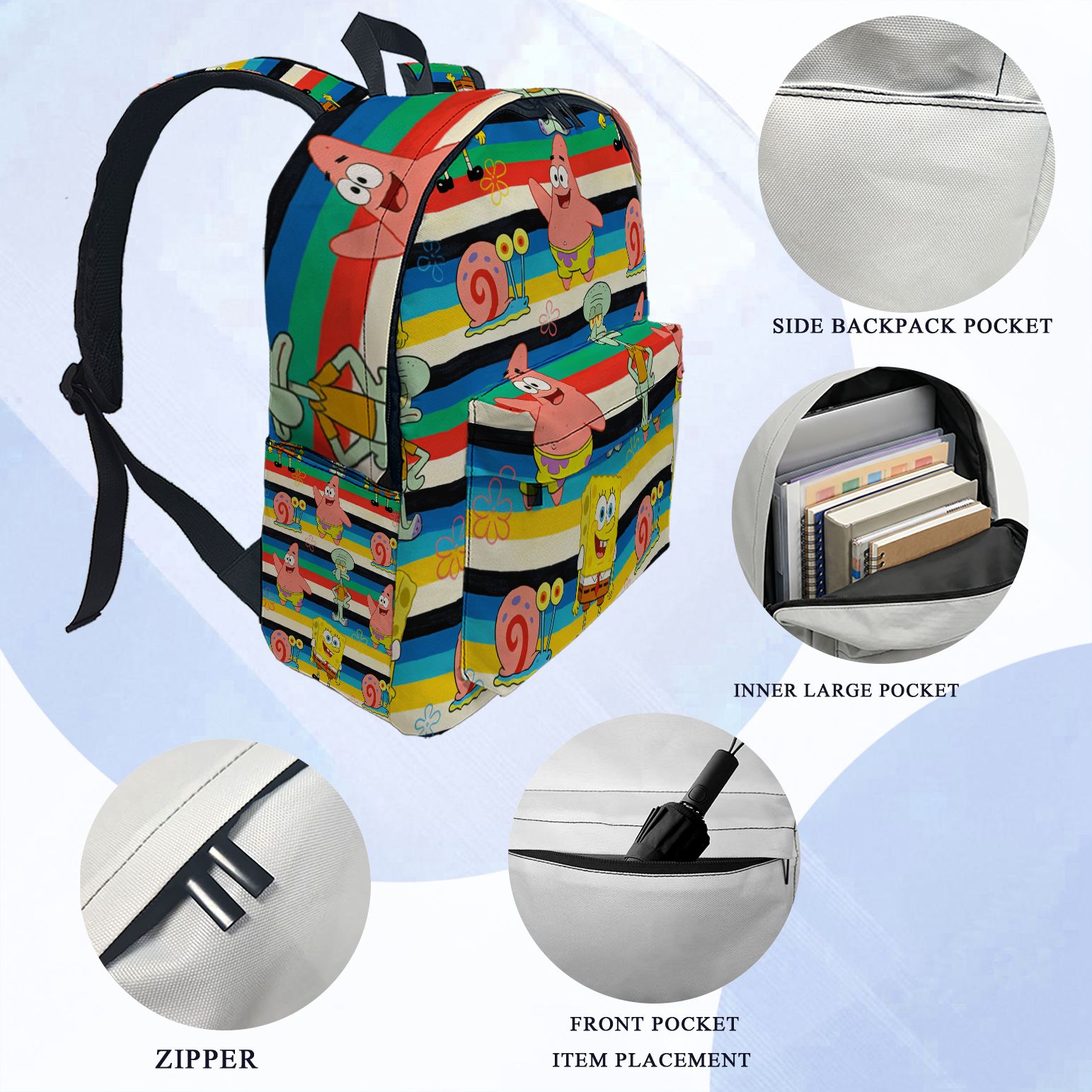 SpongeBob SquarePants Striped  - đánh giá và giá School Backpack Teen