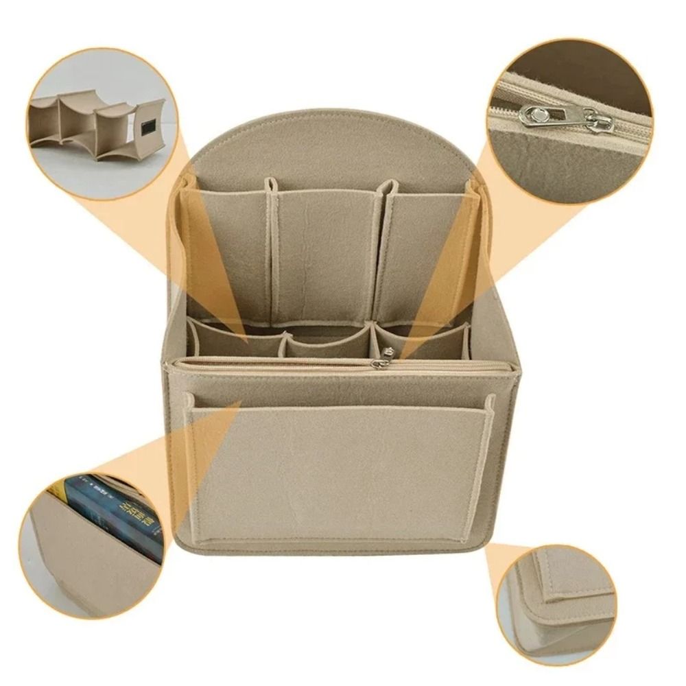 Makeup Organizer Felt Insert B - đánh giá và giá Backpack Insert Organizer